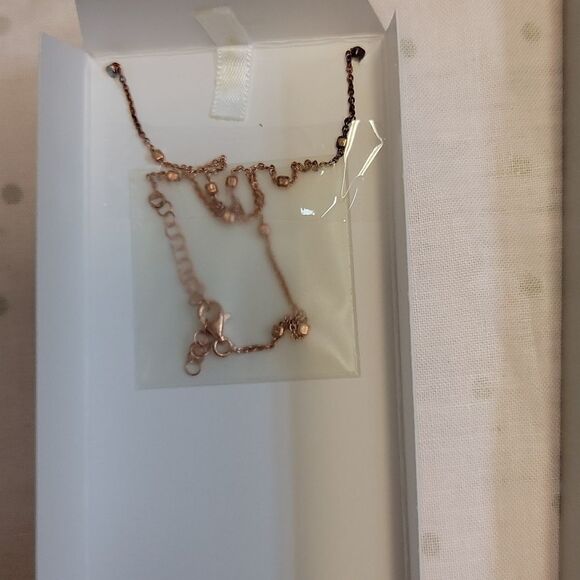 New Stella Picciotto sterling silver butterfly tassle rose gold necklace - Picture 4 of 5